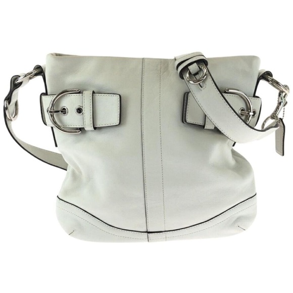 Classic coach white medium Leather Shoulder Bag - Picture 4 of 7
